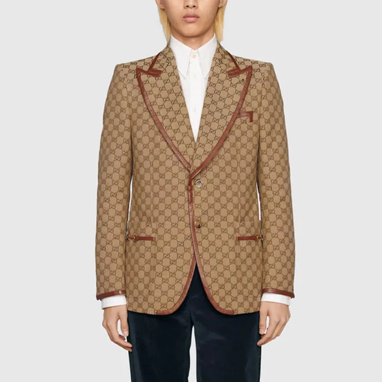 GUCCI Business Suit Coat Men's Beige-3