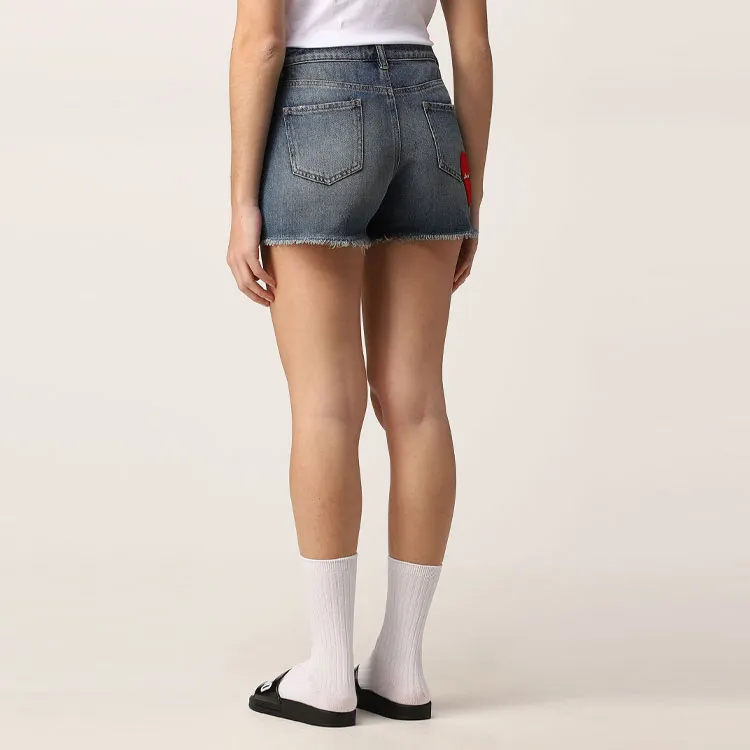 LOVE MOSCHINO Denim Shorts Women's Blue-2