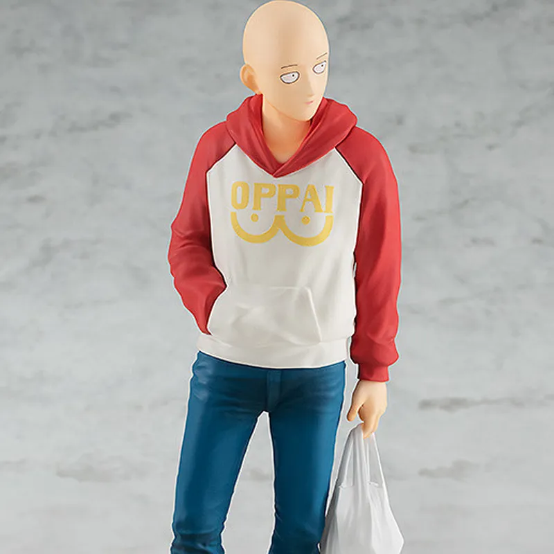 GSC Pop Up Parade One Punch Superman Saitama Oppai Hoodie Ver. Scale Figures 17cm-2