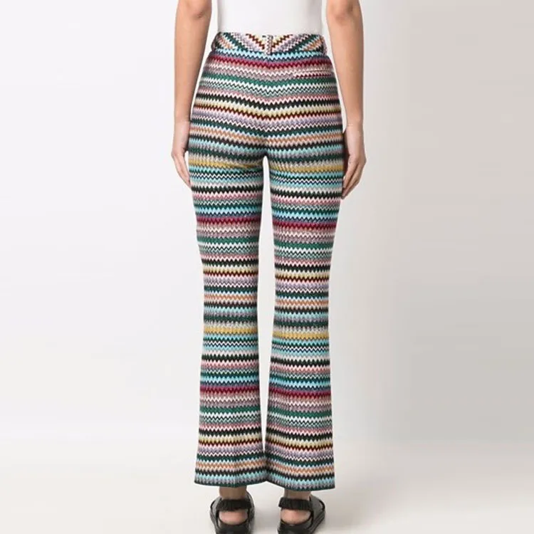 MISSONI Flared Pants Moderate Pants All Spring And Fall Women's Multicolor-2