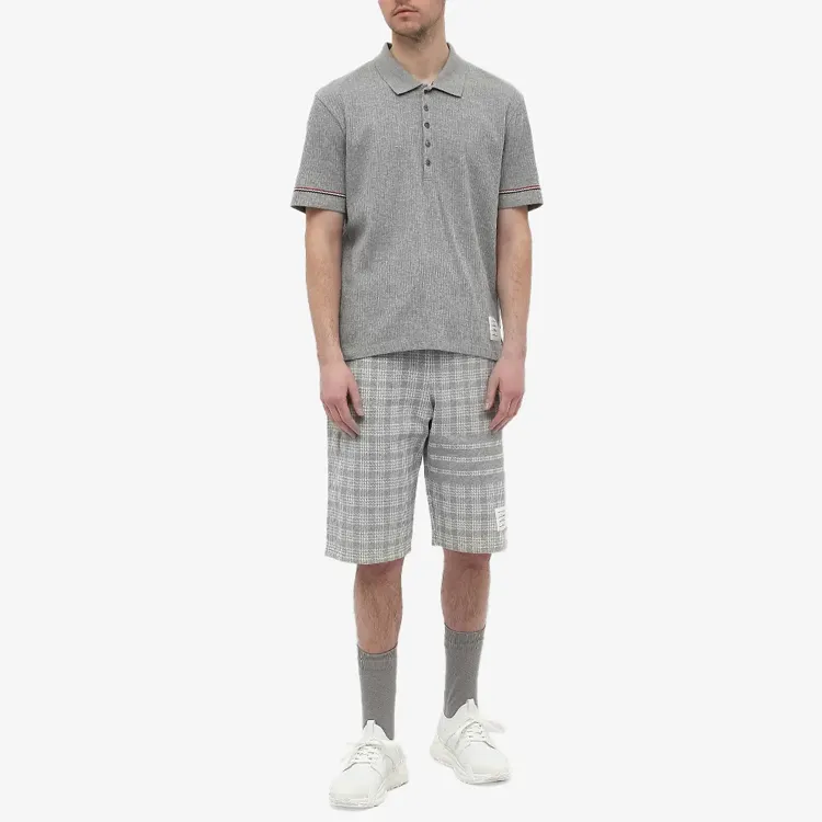 THOM BROWNE Polo Shirts Unisex Gray-1