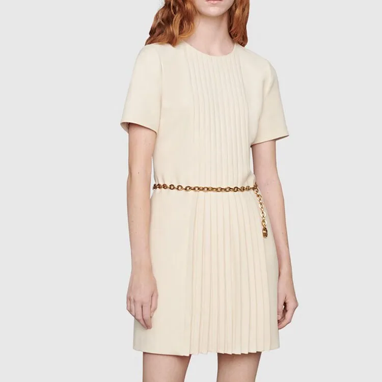 GUCCI SS22 Short Sleeved Dresses Women's Ivory White-2