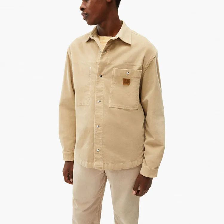 KENZO Logo patch Cotton Shirt-4
