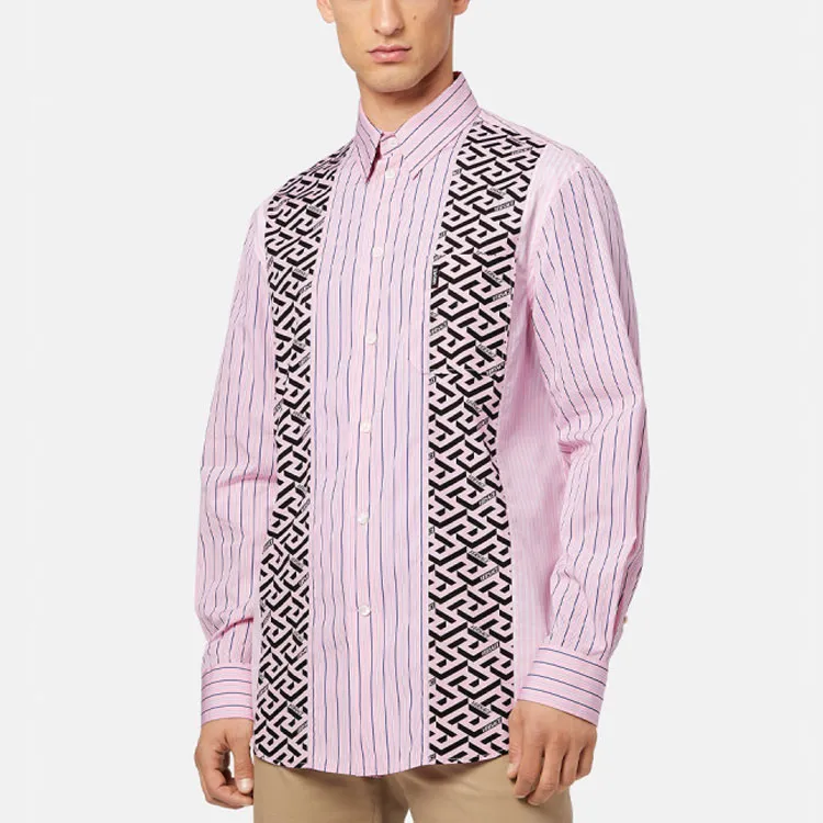 VERSACE VERSACELa Greca Shirt Men's Pink-1