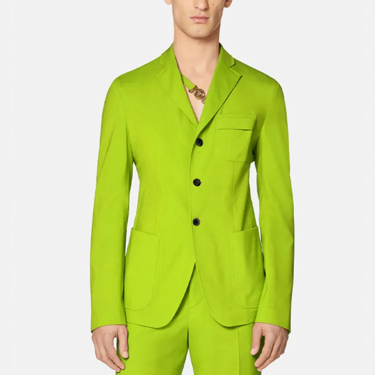VERSACE Business Suits Men Neon Green-2