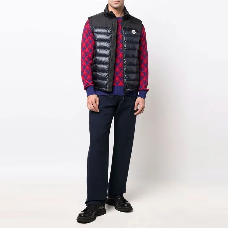 Moncler Vests Men Dark Blue-1