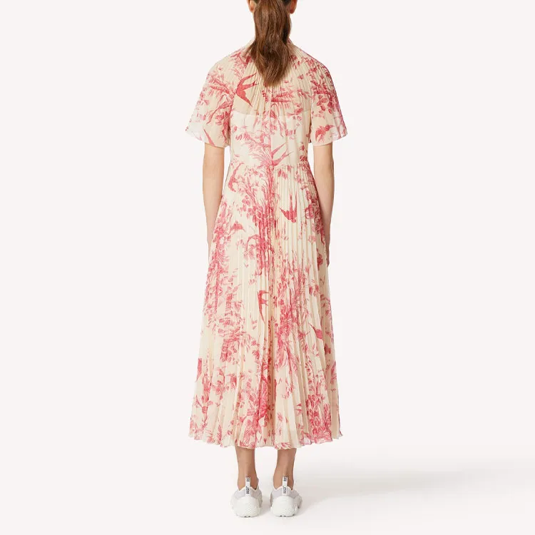 Valentino Short-Sleeved Dresses Women's Red-2