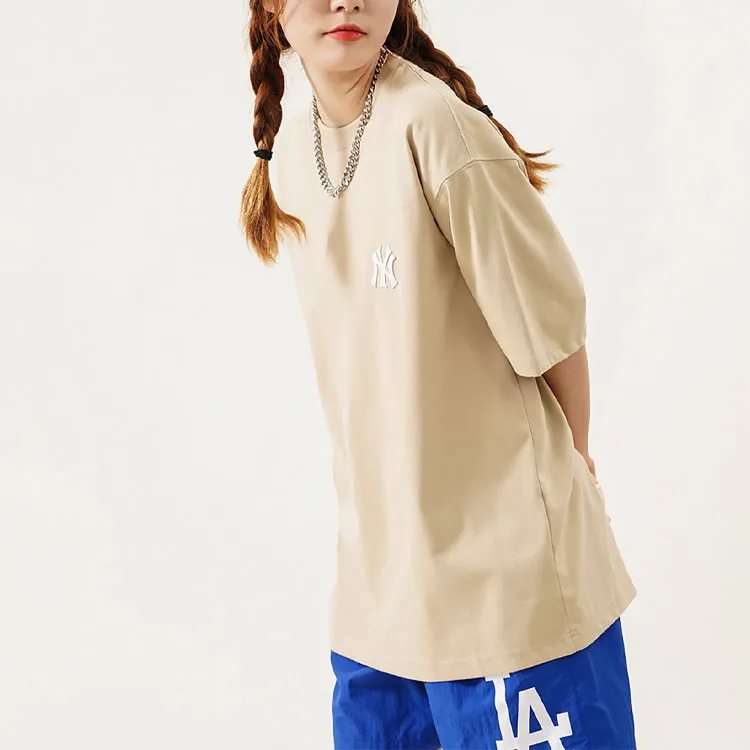 MLB T Shirt Unisex Beige Yellow-6