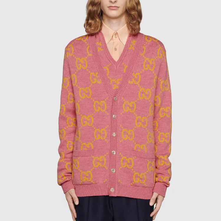 GUCCI Gg Intarsia knit Cardigan-2