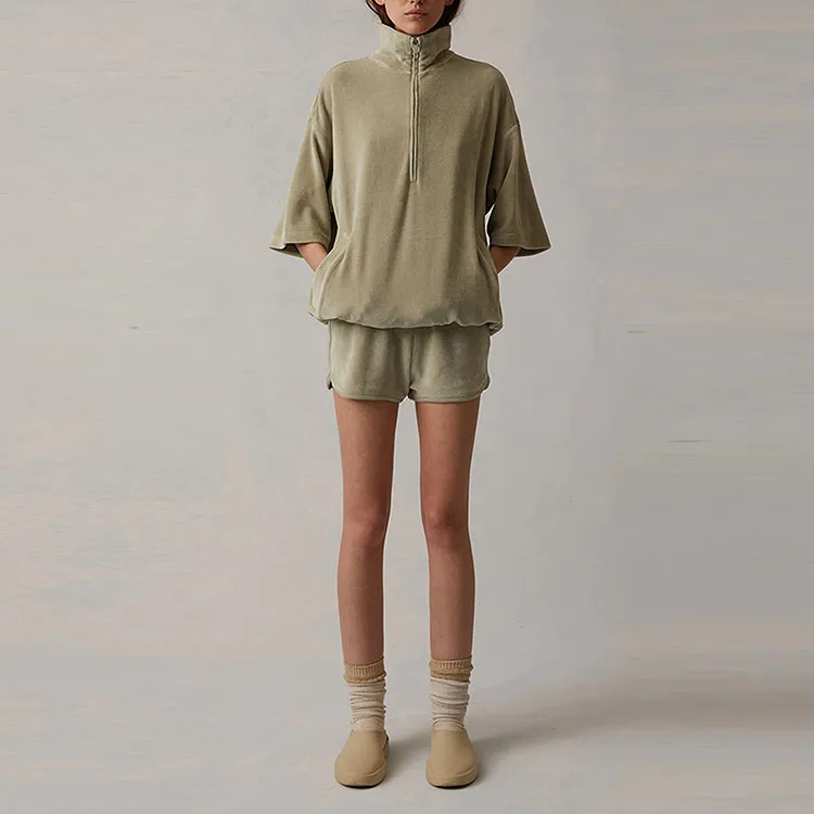 Fear Of God Essentials Sweatshirt Women's Gray Green-1