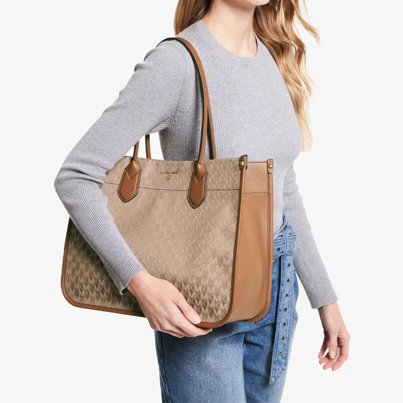 MICHAEL KORS MICHAEL KORS Luggage Collection Fabric Shoulder Bag Large Size Women's Brown-4