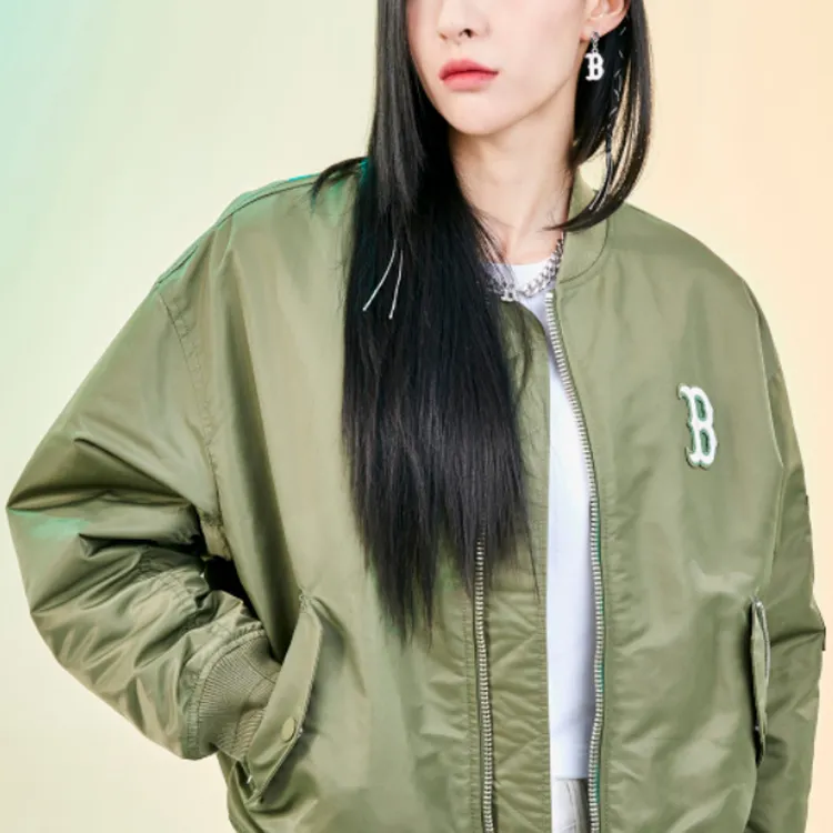 MLB Puffer Jacket Winter Unisex Army Green-3