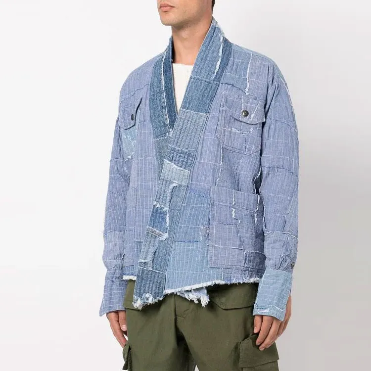 GREG LAUREN Patchwork Denim Jacket-1