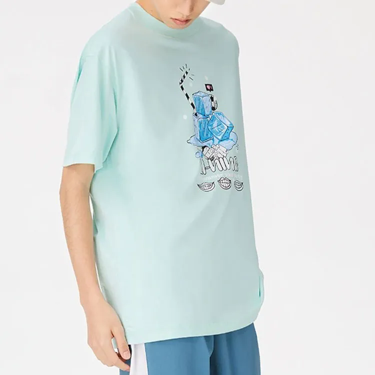 LiNing Sports Life Collection T Shirt Unisex Eggshell Blue-3