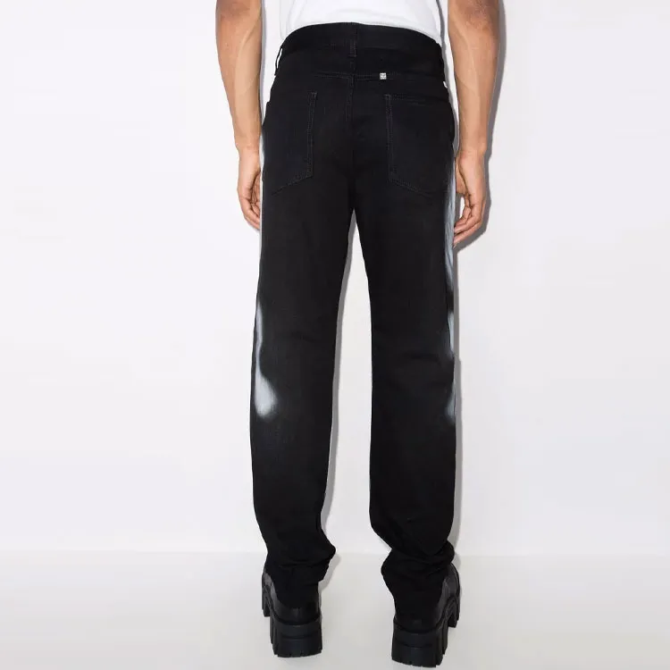 Givenchy X Chito Slim Fit Jeans In 4G Denim With Tag Effect Print-3