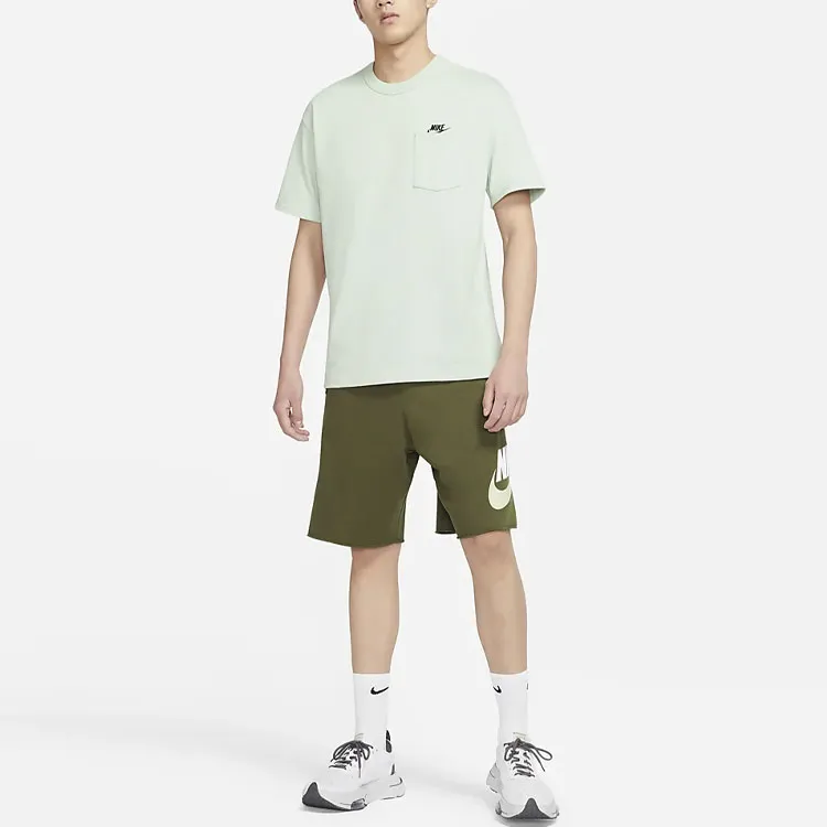 Nike Drop Shoulder Sleeve T Shirt Men's Aqua Blue-2