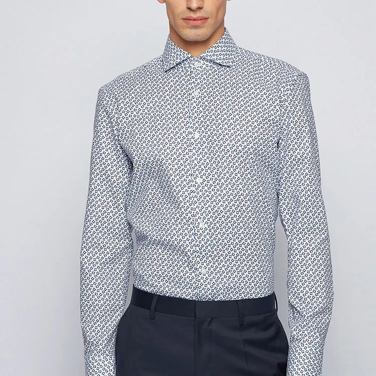 HUGO BOSS Floral-print Poplin Shirt-2