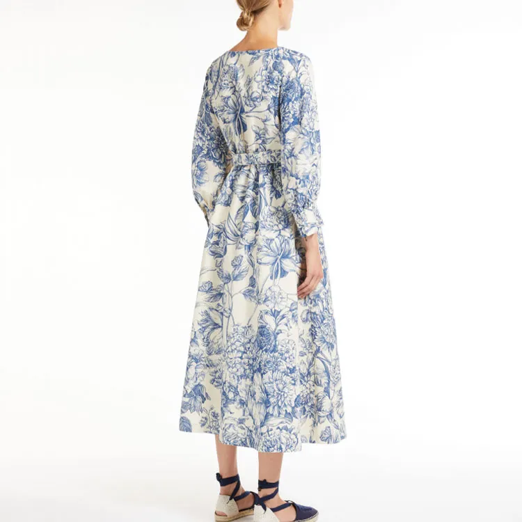 WEEKEND MaxMara Long Sleeved Dress Women's Blue-2