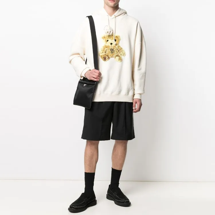 WE11DONE Embroidered Teddy Hoodie-2