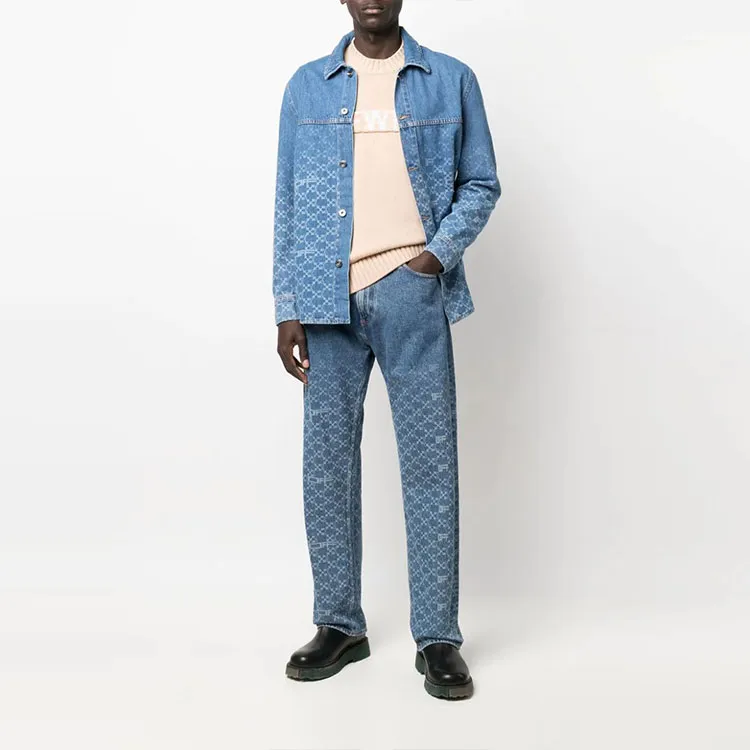 OFF WHITE Arrows Monogram Denim Shirt-3