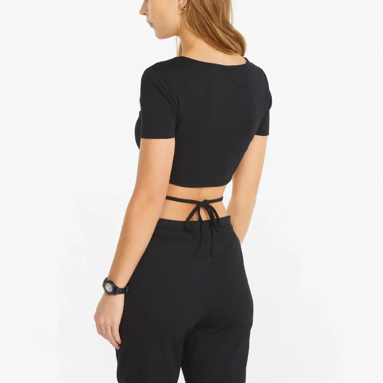 PUMA Crop Tops Women's Black-3