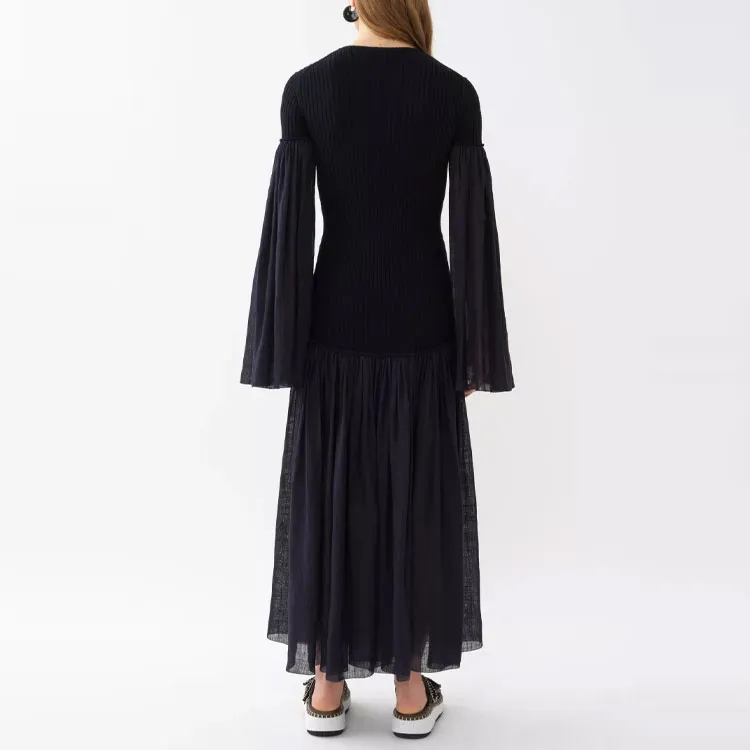 Chloé Long-Sleeved Dresses Women's Blue Black-2