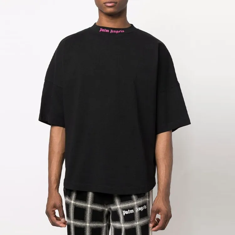 PALM ANGELS Oversized Double Logo T shirt-2