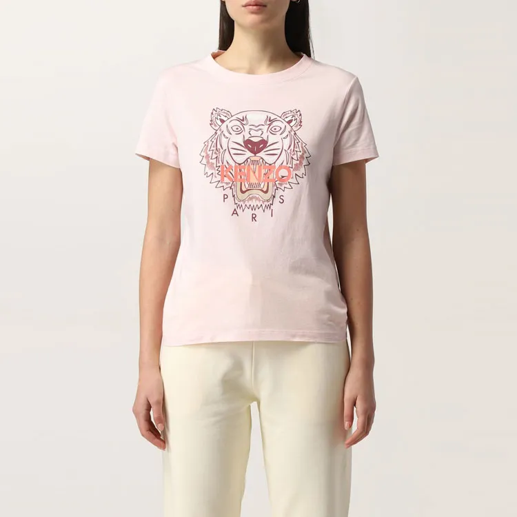 KENZO Classic Tiger Head T-Shirt Women's Pink-3