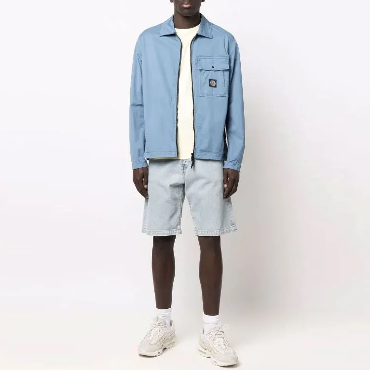 STONE ISLAND Jackets Men Haze Blue-1