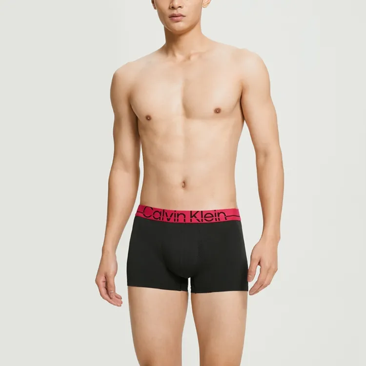 CALVIN KLEIN SS22 Boxer Briefs Men's Black With Red Edge-1
