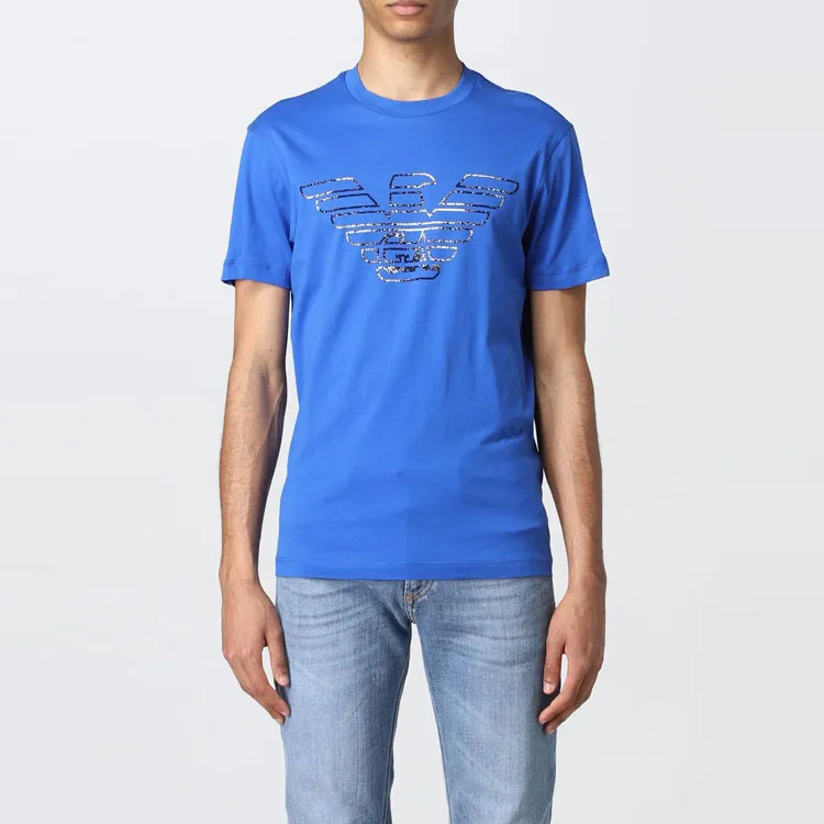EMPORIO ARMANI T Shirts Men Blue-1