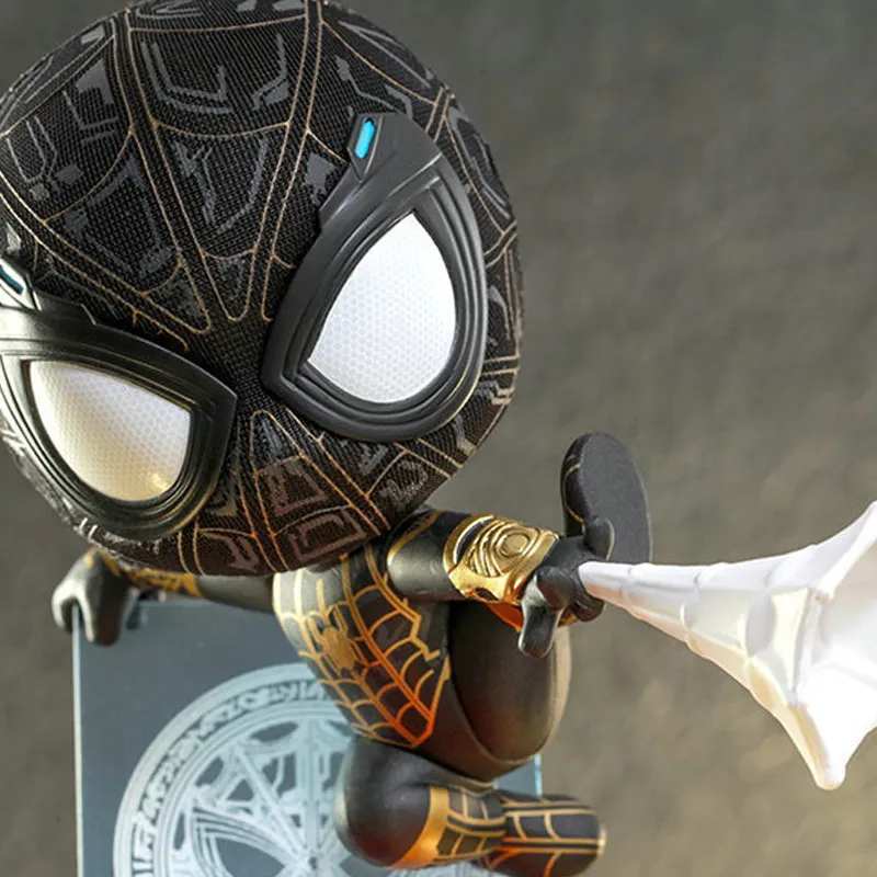 Hot Toys Spider Man Cosb916 The Hero Returns Black Gold Armor Edition Chibi Figures-2