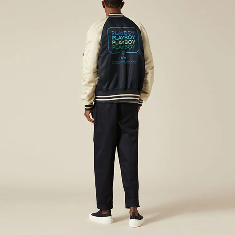 Playboy X Alpha Industries Jackets Unisex Blue-2