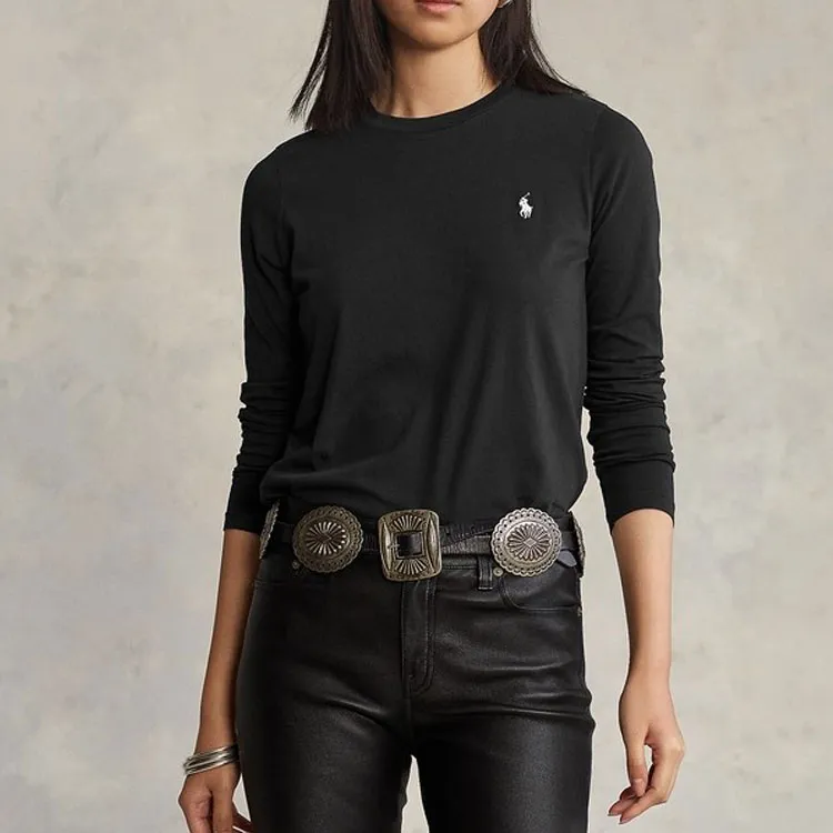 Polo Ralph Lauren T Shirts Women's Black-3