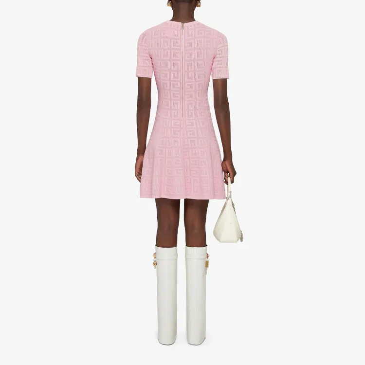 GIVENCHY SS22 Short Sleeved Dress Women's Pink-2