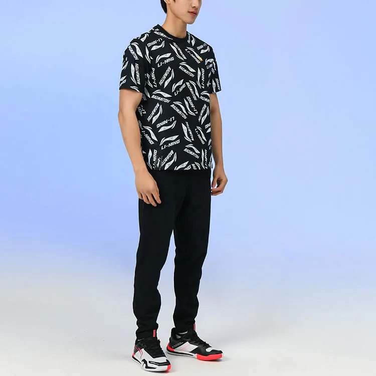 LiNing Badminton Collection Sports Lifestyle Collection T Shirt Men's Black-4