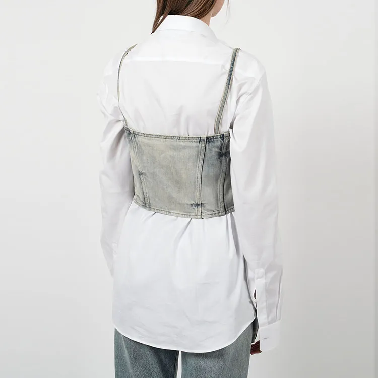 SAINT LAURENT SS22 Camisole Women's Light Blue-4