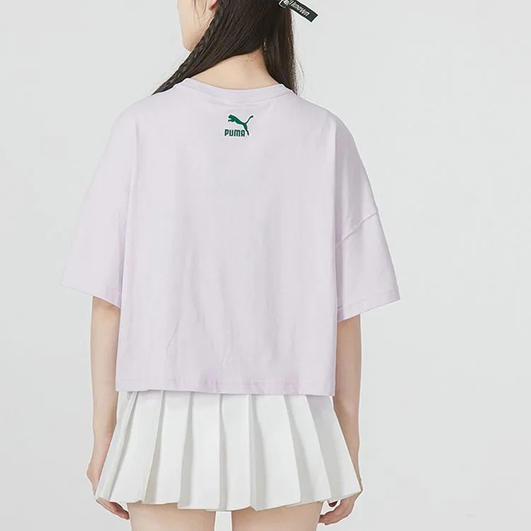 PUMA Crop Tops Women's Light Purple-2