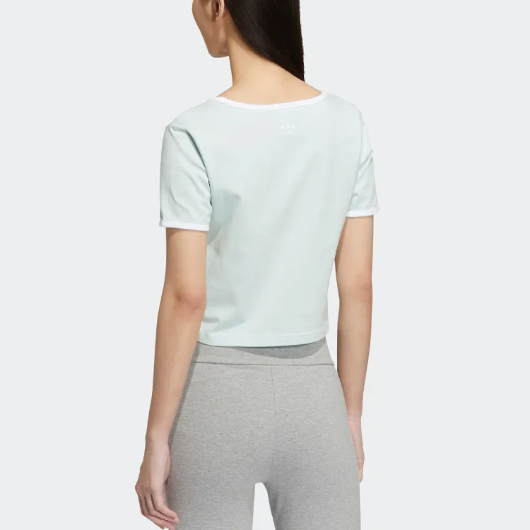 Adidas Originals T Shirt Women's Symbol Green-2