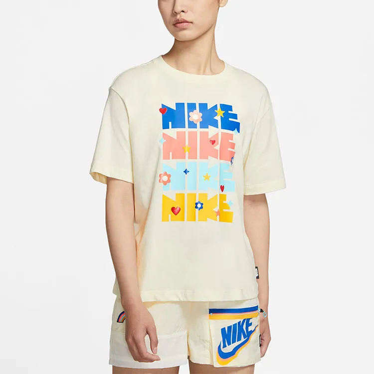 Nike Set in Sleeve T Shirt Women's Coconut Milk-2