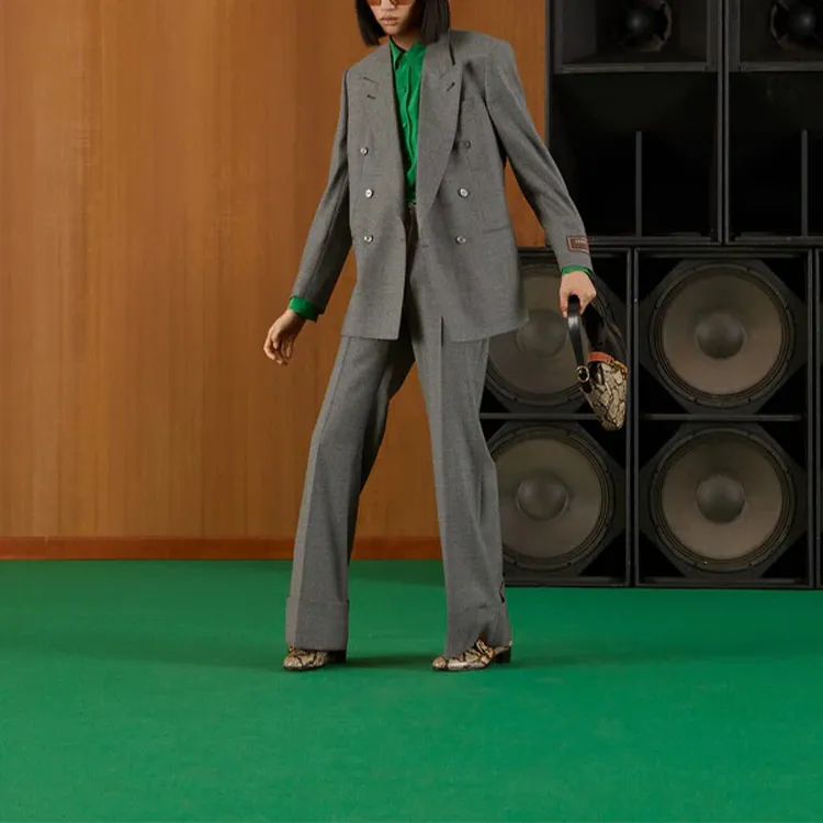 GUCCI Prince Of Wales Wool Formal Jacket-1
