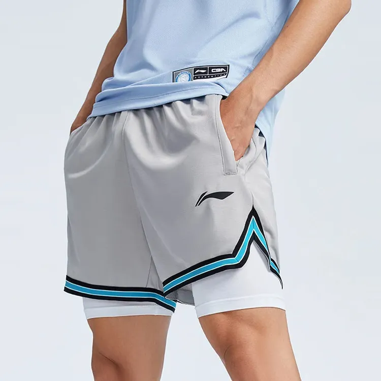 LiNing Casual Shorts Men's Silver Gray-4