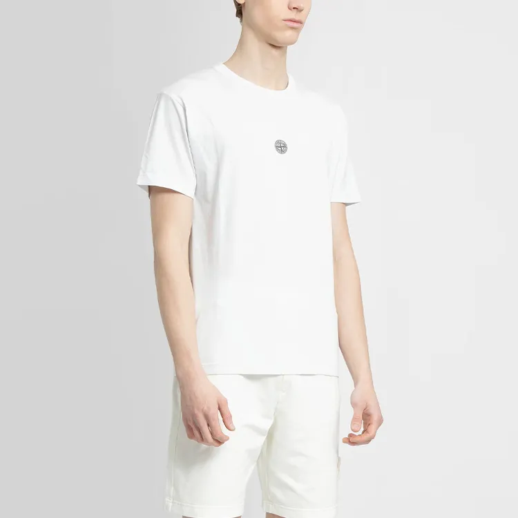STONE ISLAND SS22 T Shirt Men's Ice White-3