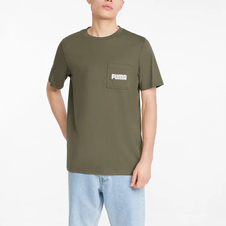PUMA T-Shirts Men Dark Green-3