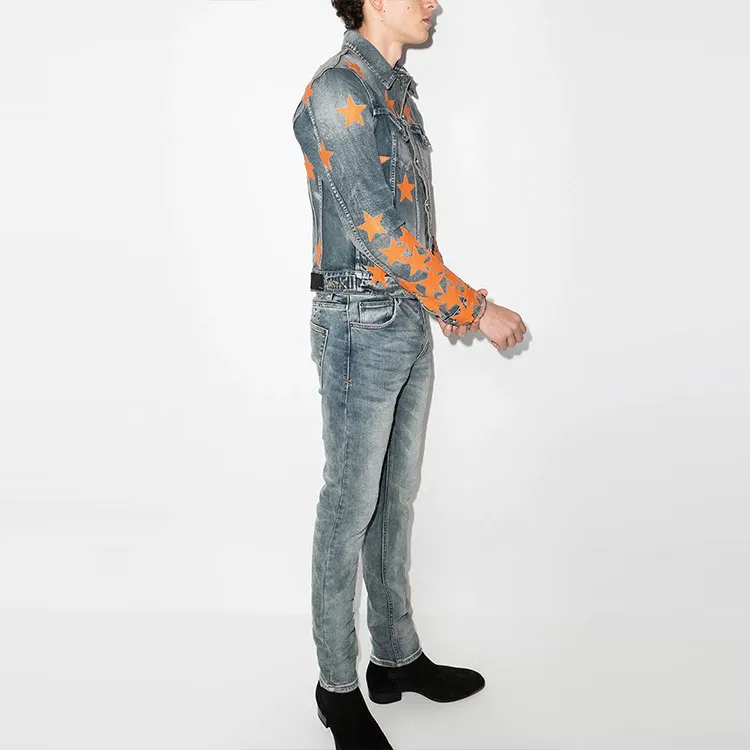 AMIRI Chemist Star Trucker Clay Indigo Denim Jackets ''-1