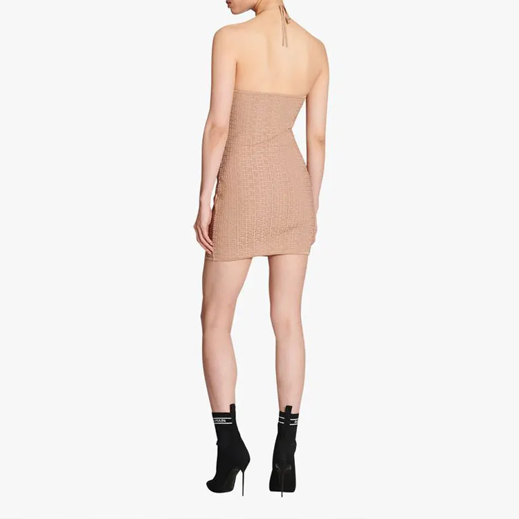 BALMAIN Sleeveless Dresses Women's Brown-2