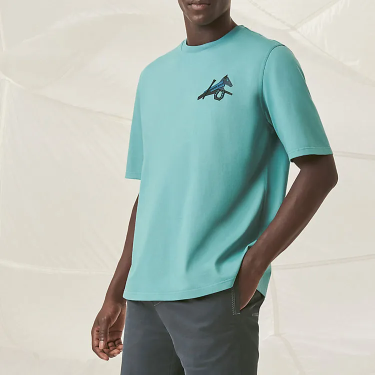 HERMES SS22 T Shirt Men's Porcelain Blue-1