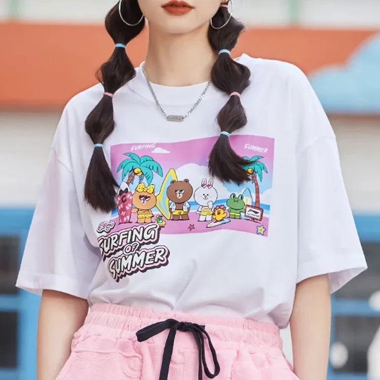 LiNing Sports Fashion Collection T Shirt Unisex Standard White-4