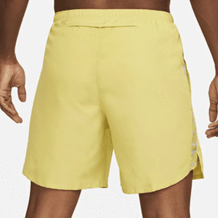 Nike Dri Fit Casual Shorts Men Yellow-4