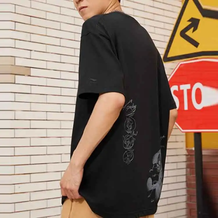 LiNing x Disney , Disney T Shirt Men's Black-3